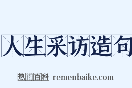 人生采访造句是什么意思的图片